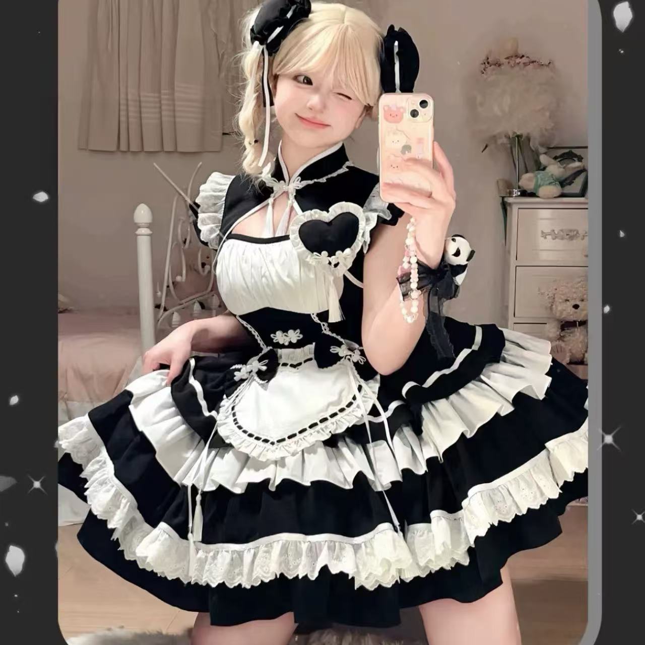 甘ロリータ 中華風チャイナドレス・ロリータワンピース