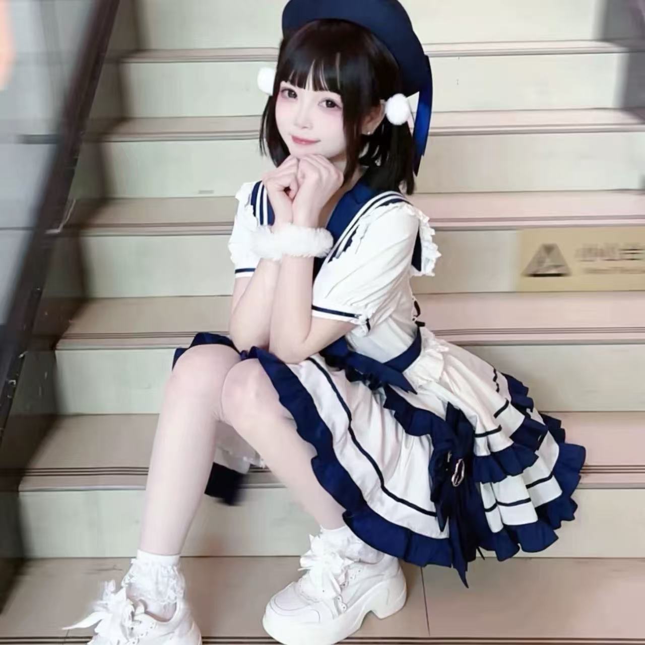 甘ロリータ マリンルック・チュチュドレス