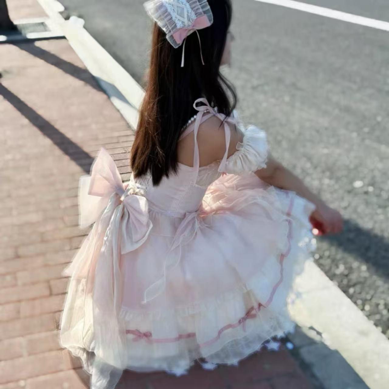 甘ロリータ スイートフェアリー・バレエスタイルサスペンダードレス