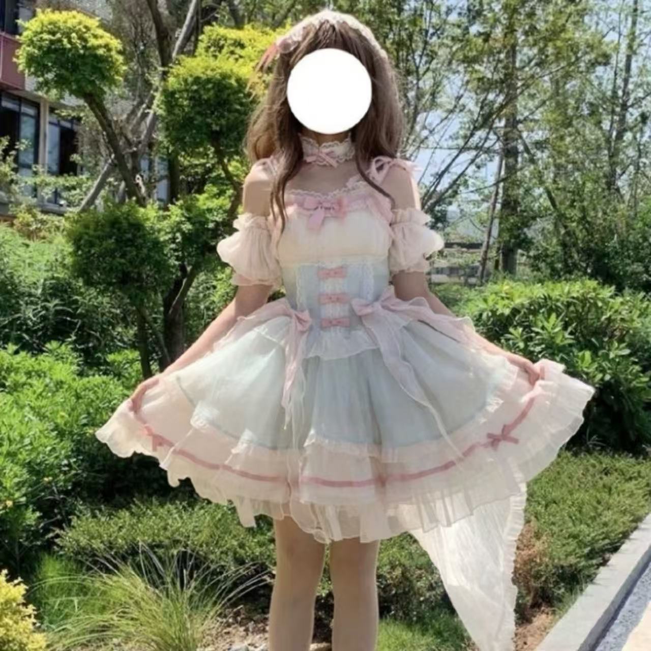 甘ロリータ スイートフェアリー・バレエスタイルサスペンダードレス