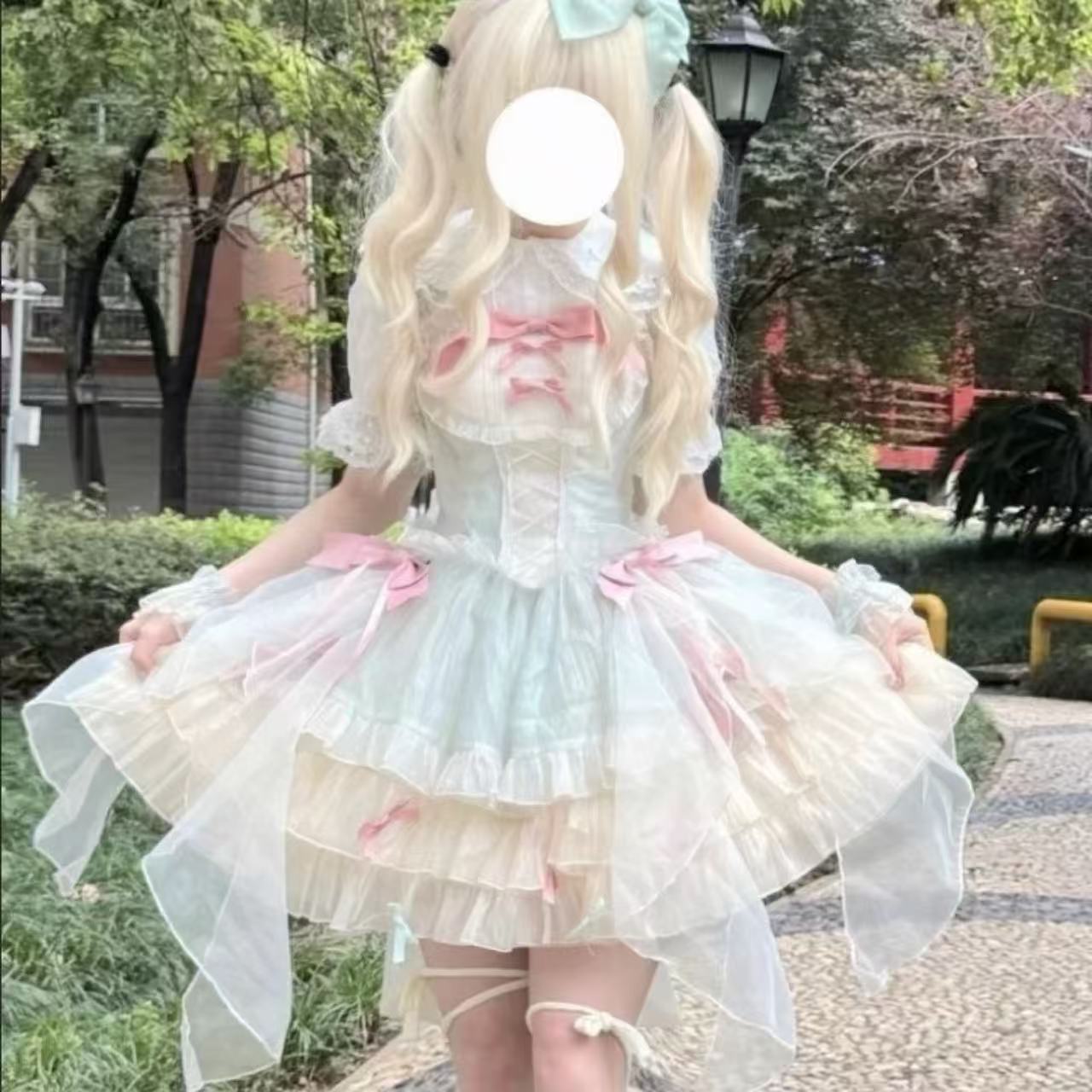 甘ロリータ スイートフェアリー・バレエスタイルサスペンダードレス