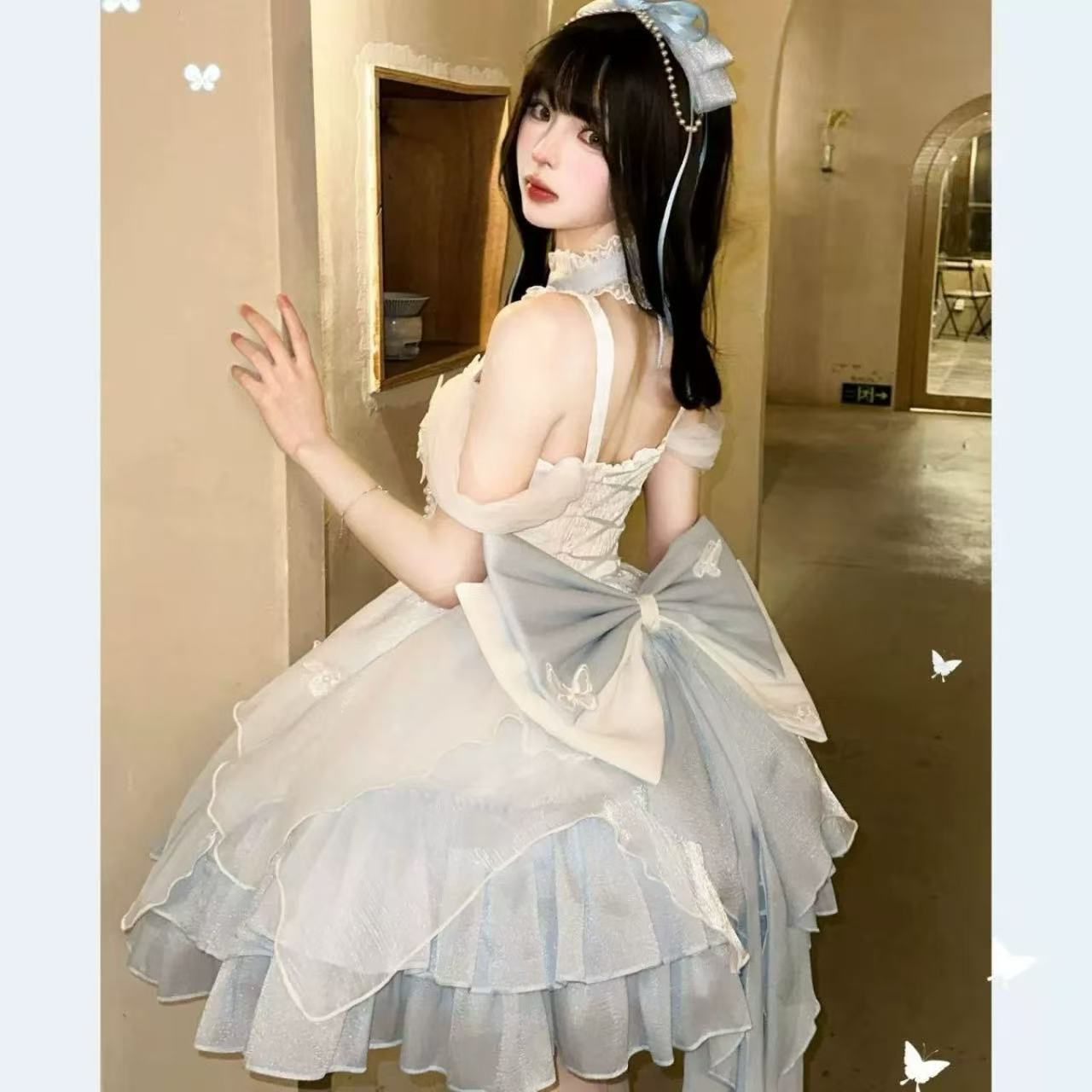 甘ロリータ 白鳥の湖・青白ウェディングドレスセット