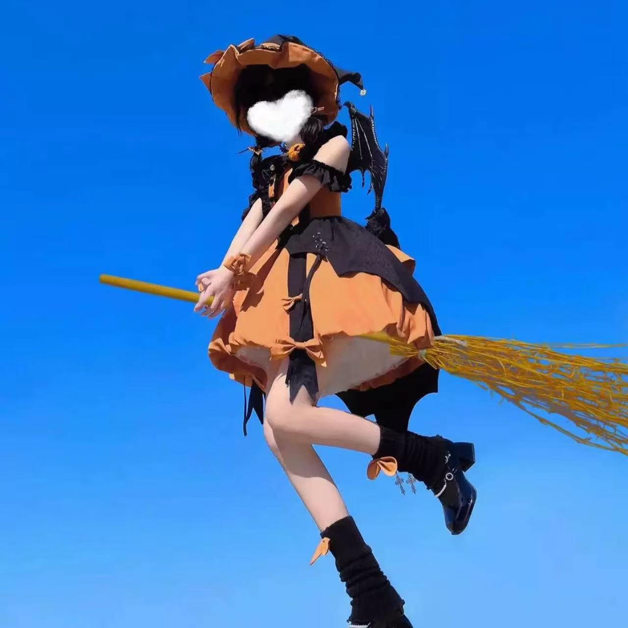 ゴスロリ パンプキンカラー・魔女ワンピース