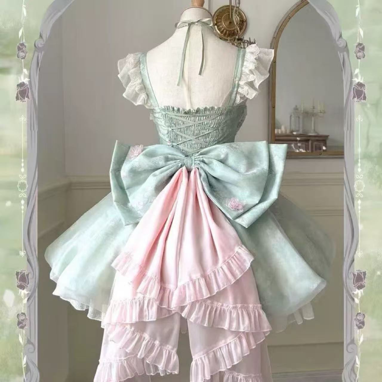 甘ロリータ キキョウの妖精・花つぼみスカートドレス