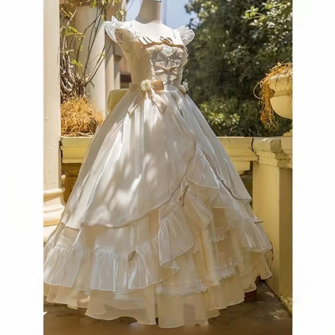 甘ロリータ ロリータロングスカートドレス