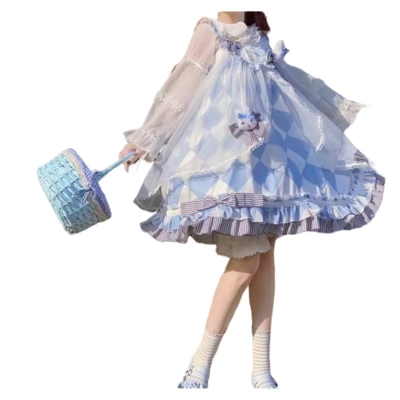 甘ロリータ アリス風パフスリーブ・子供用ドレス