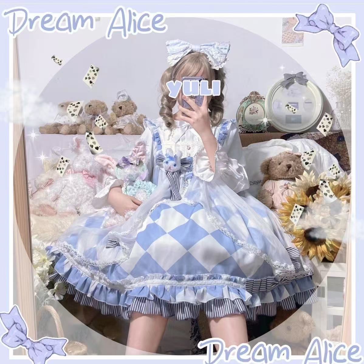 甘ロリータ アリス風パフスリーブ・子供用ドレス
