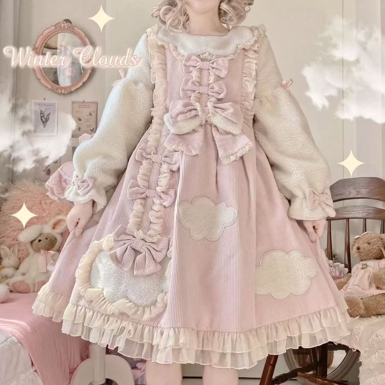 甘ロリータ 厚手長袖ドレス