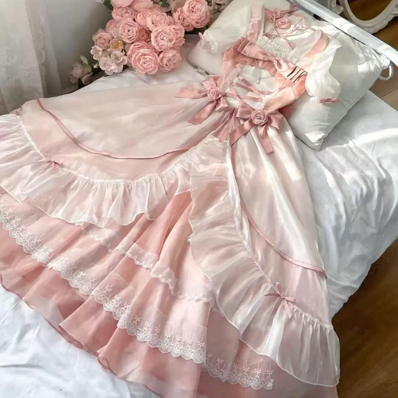 甘ロリータ ビッグスカート・フライトダイアリープリンセスドレス