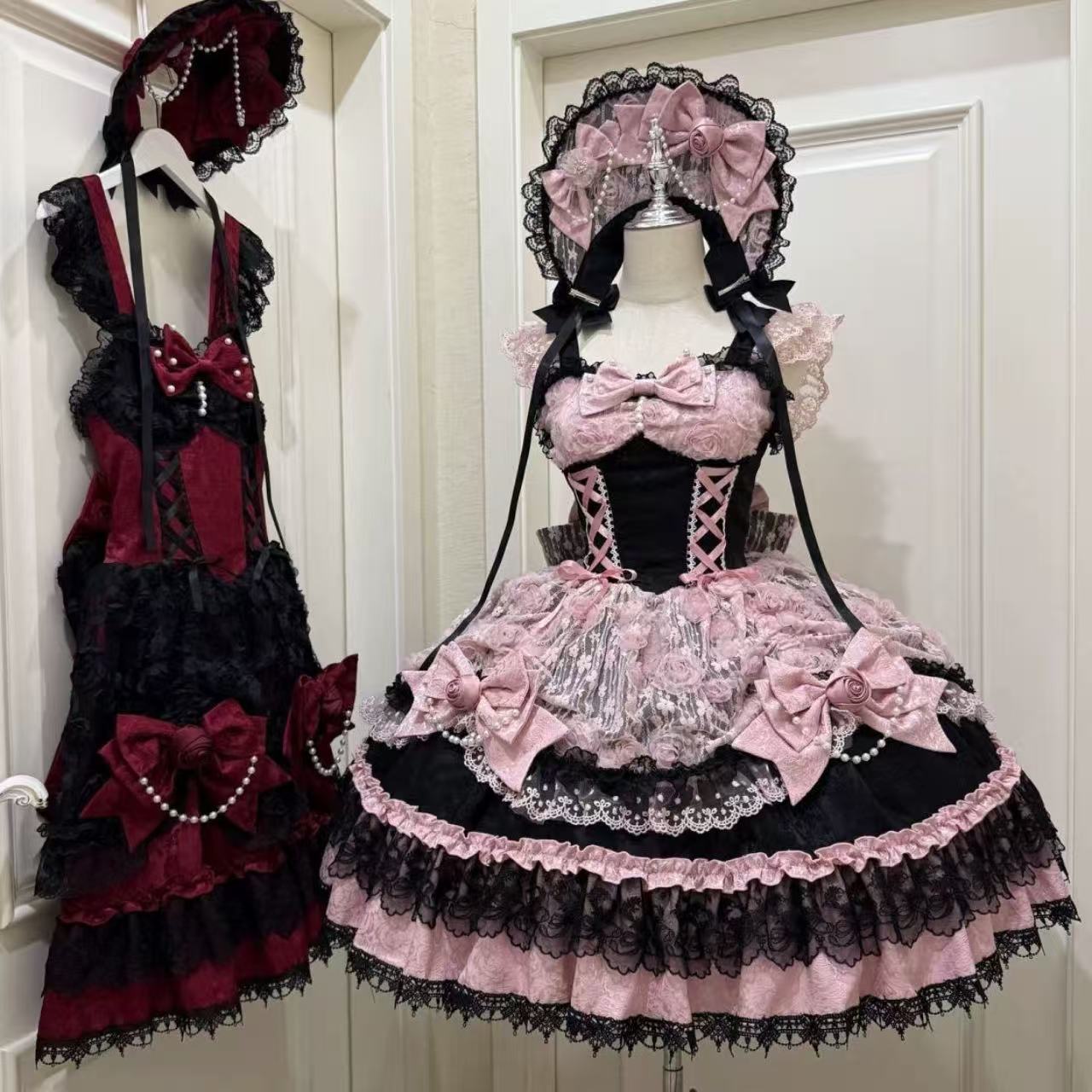 ゴスロリ ローズプリンセス・ダークロリータサスペンダードレス