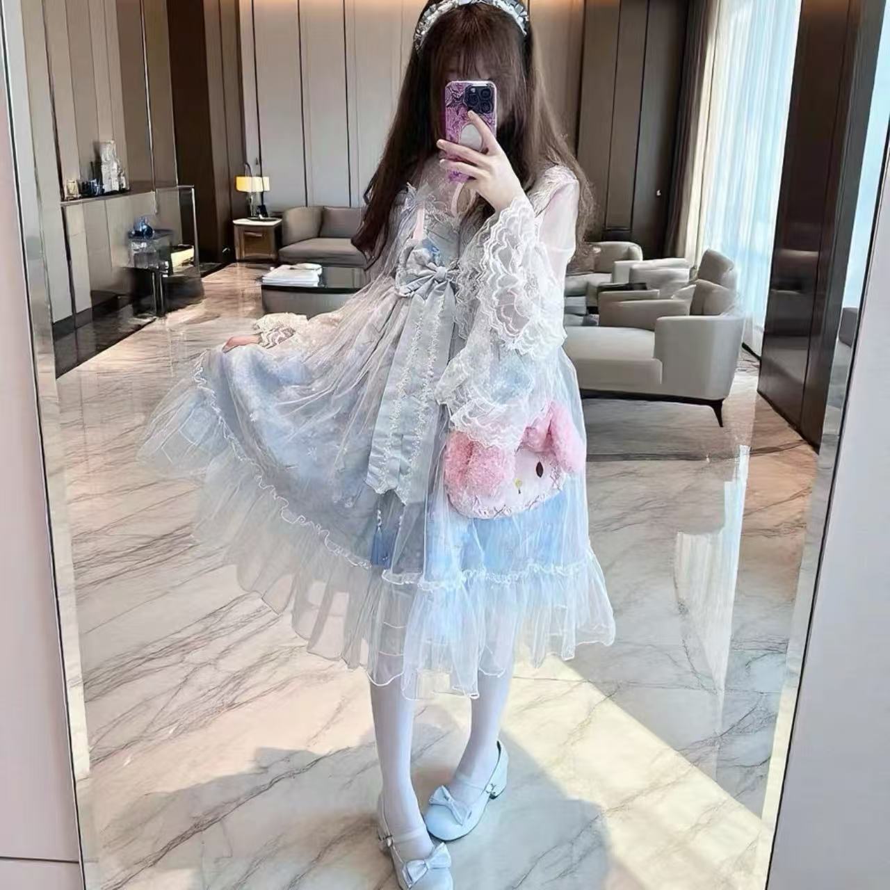 甘ロリータ 中華風サスペンダーワンピース