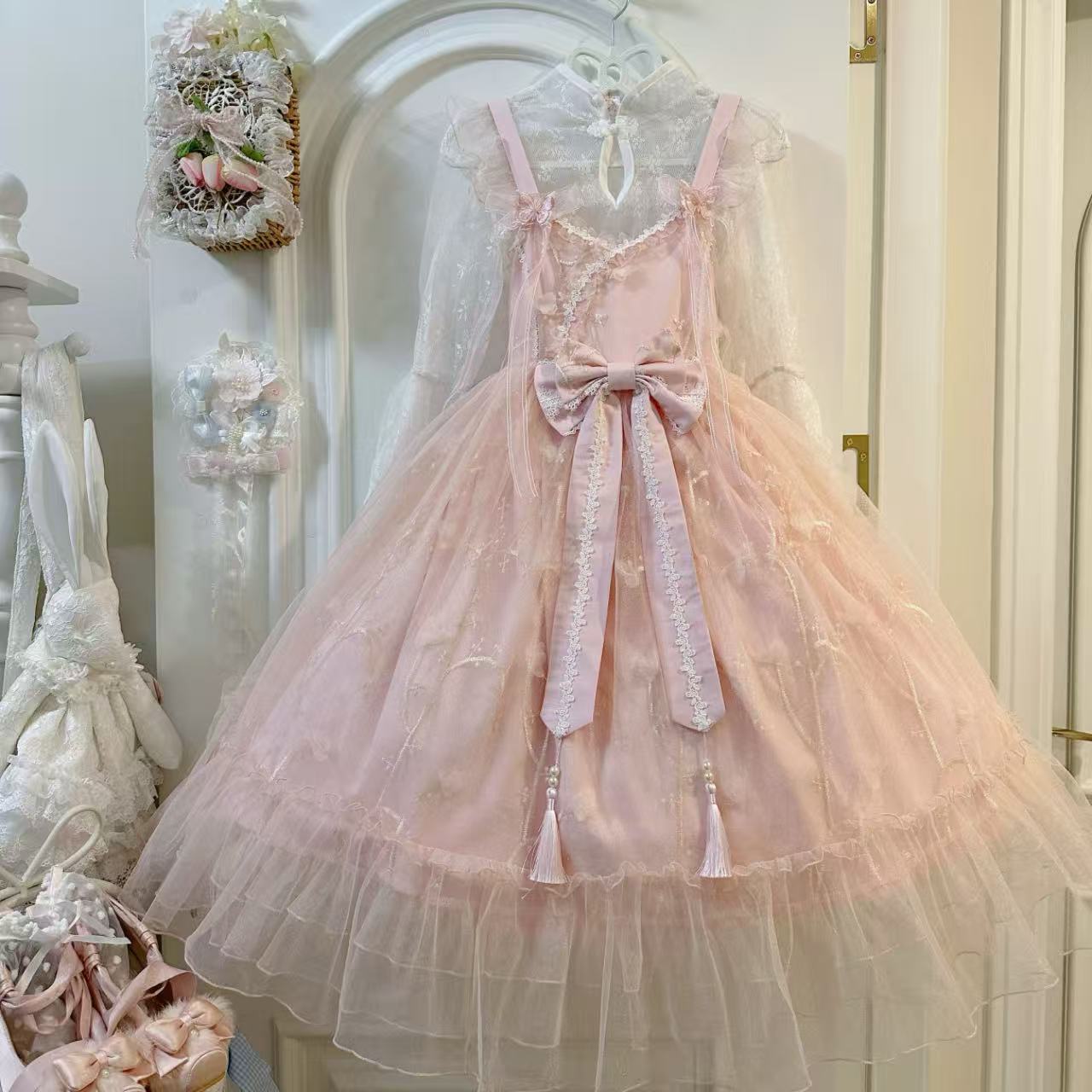 甘ロリータ 中華風サスペンダーワンピース