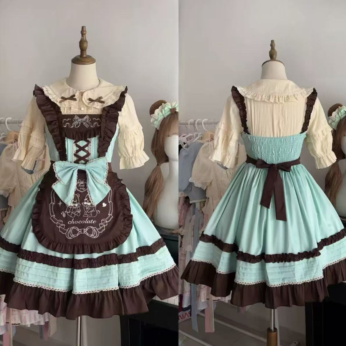 甘ロリータ ホワイトシュガーガール・サマーサスペンダードレス