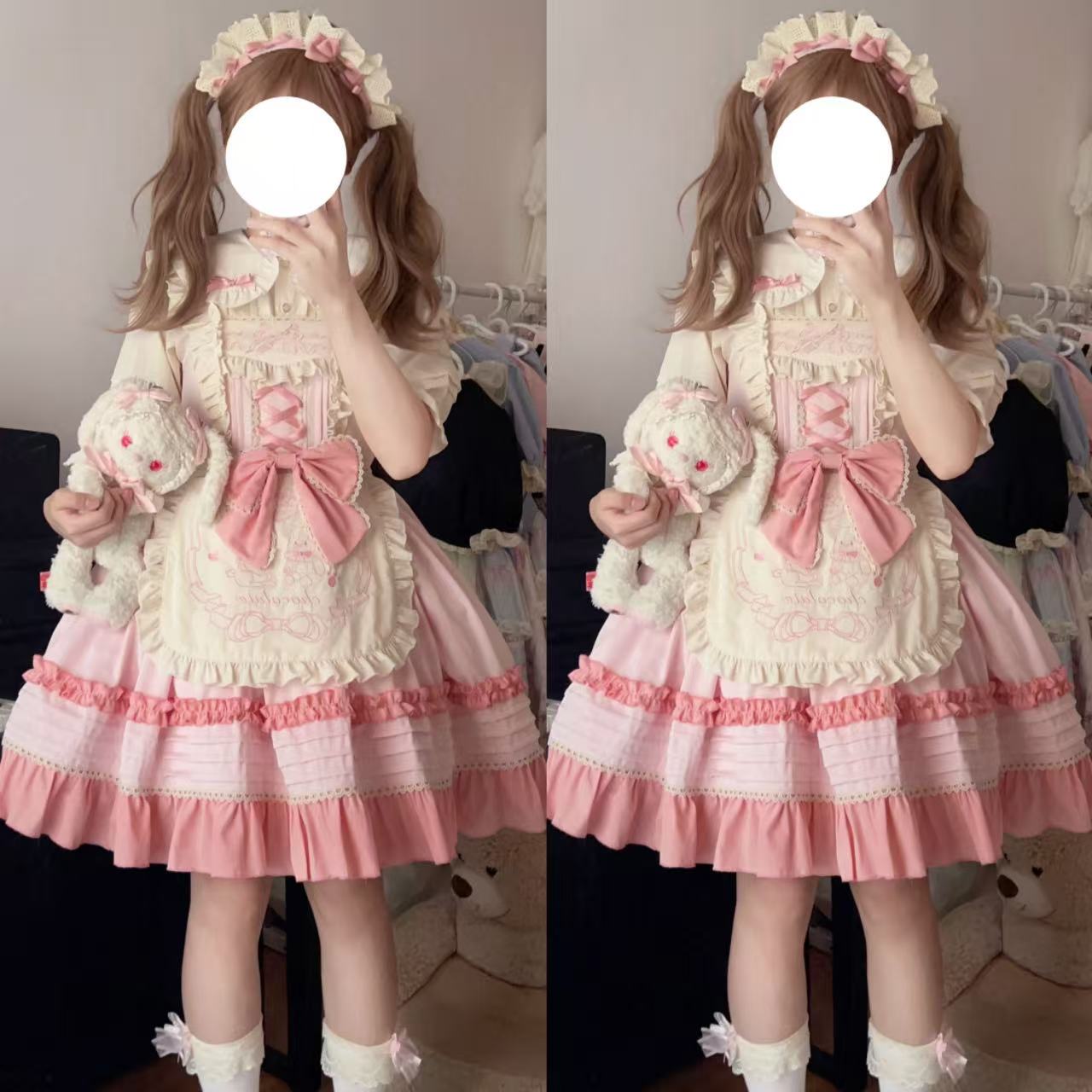 甘ロリータ ホワイトシュガーガール・サマーサスペンダードレス