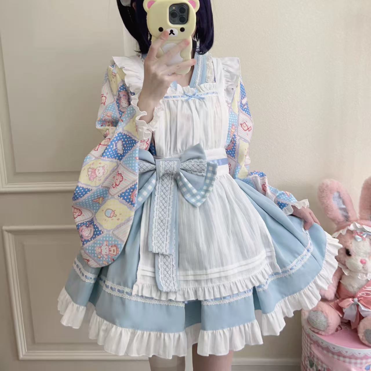 甘ロリータ スイートペット・和風メイドドレス