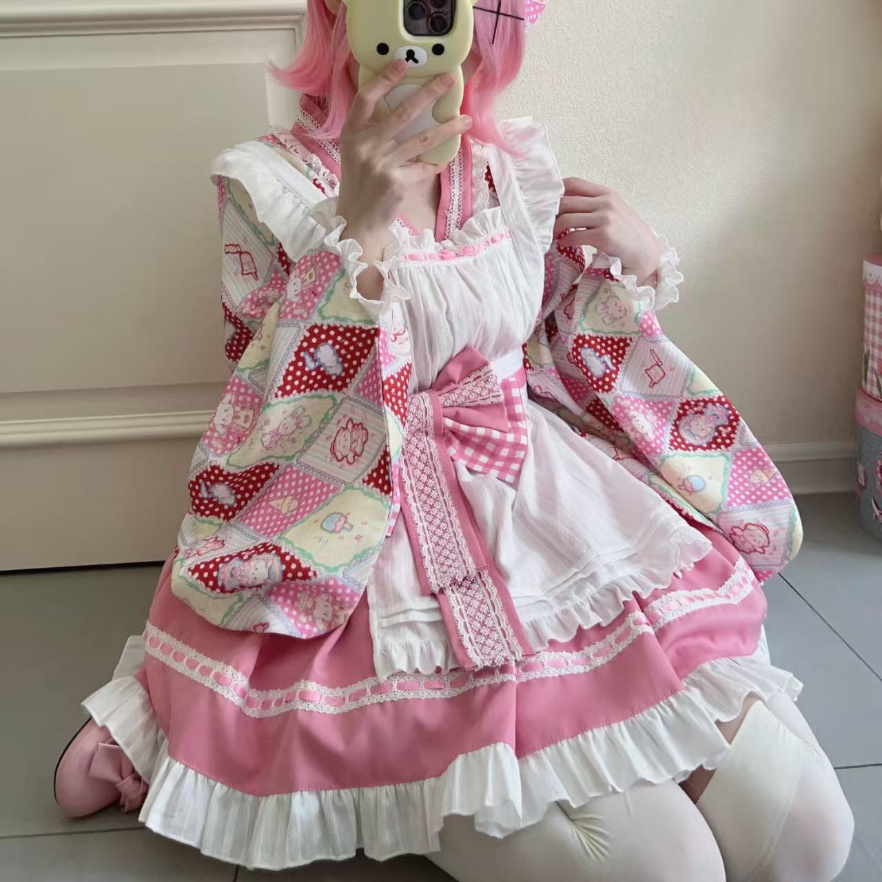 甘ロリータ スイートペット・和風メイドドレス