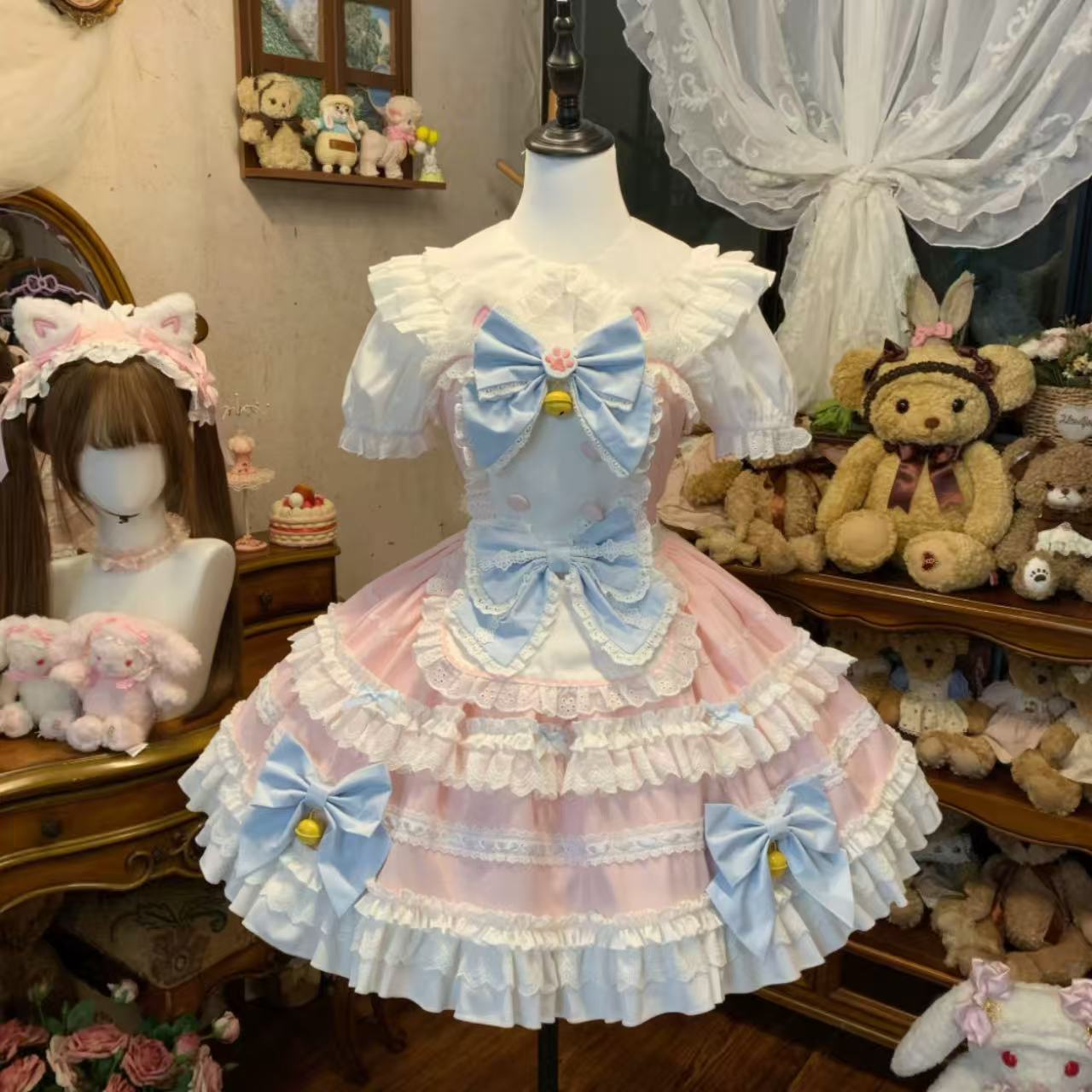 甘ロリータ ホワイトシュガーガール・スイートサスペンダードレス