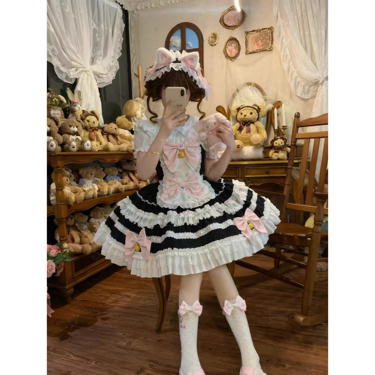 甘ロリータ ホワイトシュガーガール・スイートサスペンダードレス