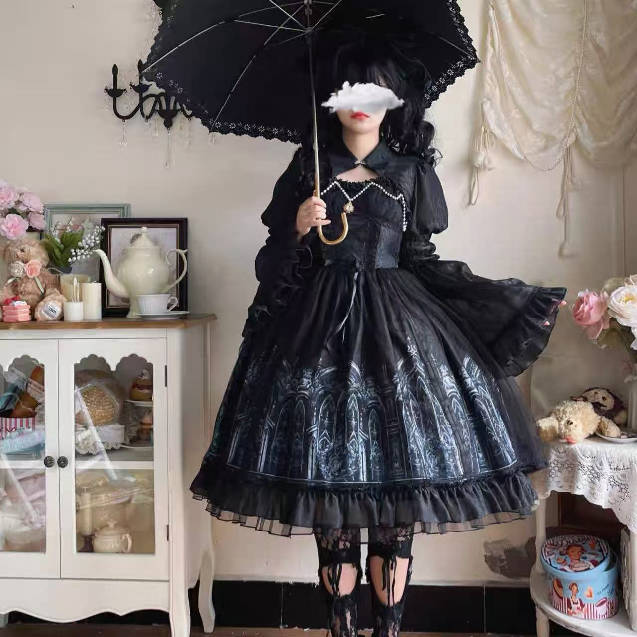 ゴスロリ サイレントナイトチャーチ・ダークゴシックドレス