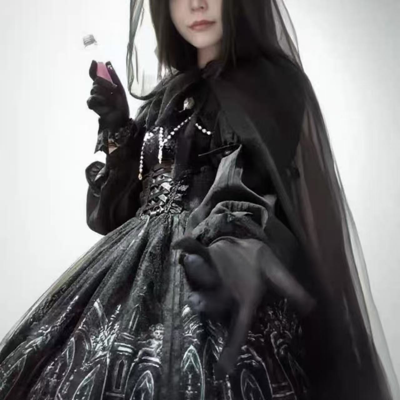 ゴスロリ サイレントナイトチャーチ・ダークゴシックドレス