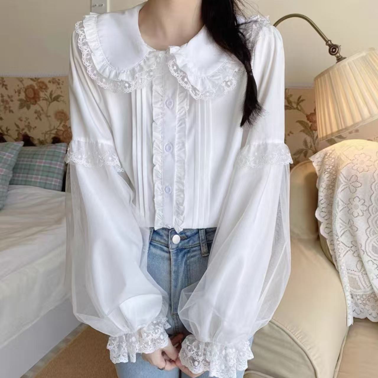 甘ロリータ 甘くて可愛いロリータ&JK制服トップシャツ