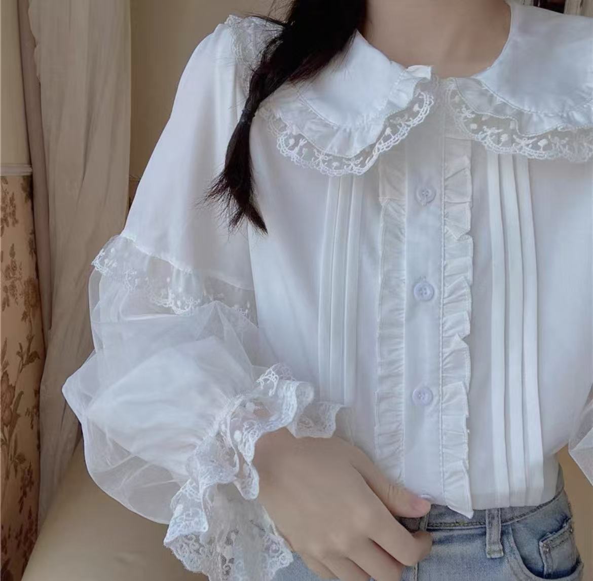 甘ロリータ 甘くて可愛いロリータ&JK制服トップシャツ