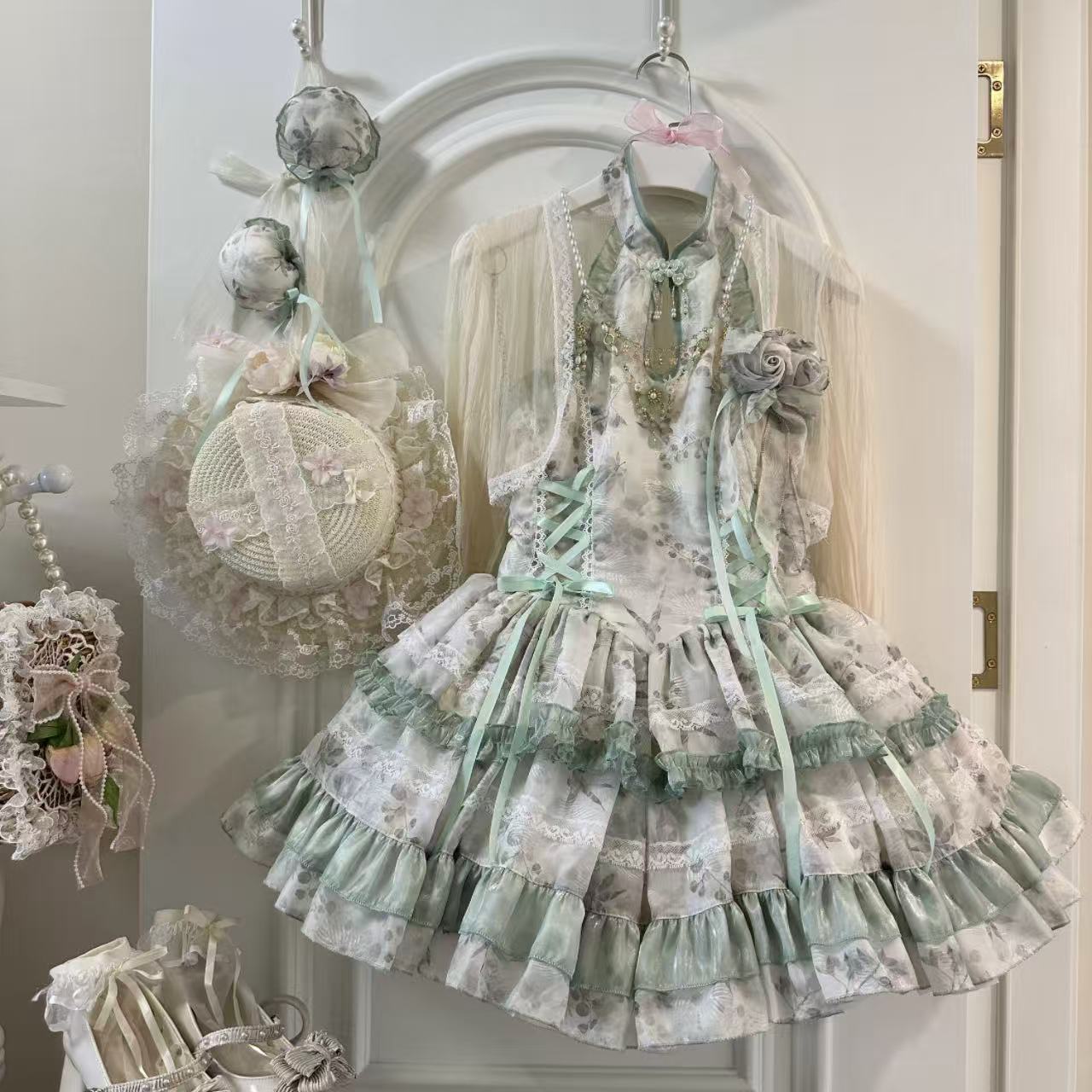 甘ロリータ 猫パティシエ・サスペンダードレス