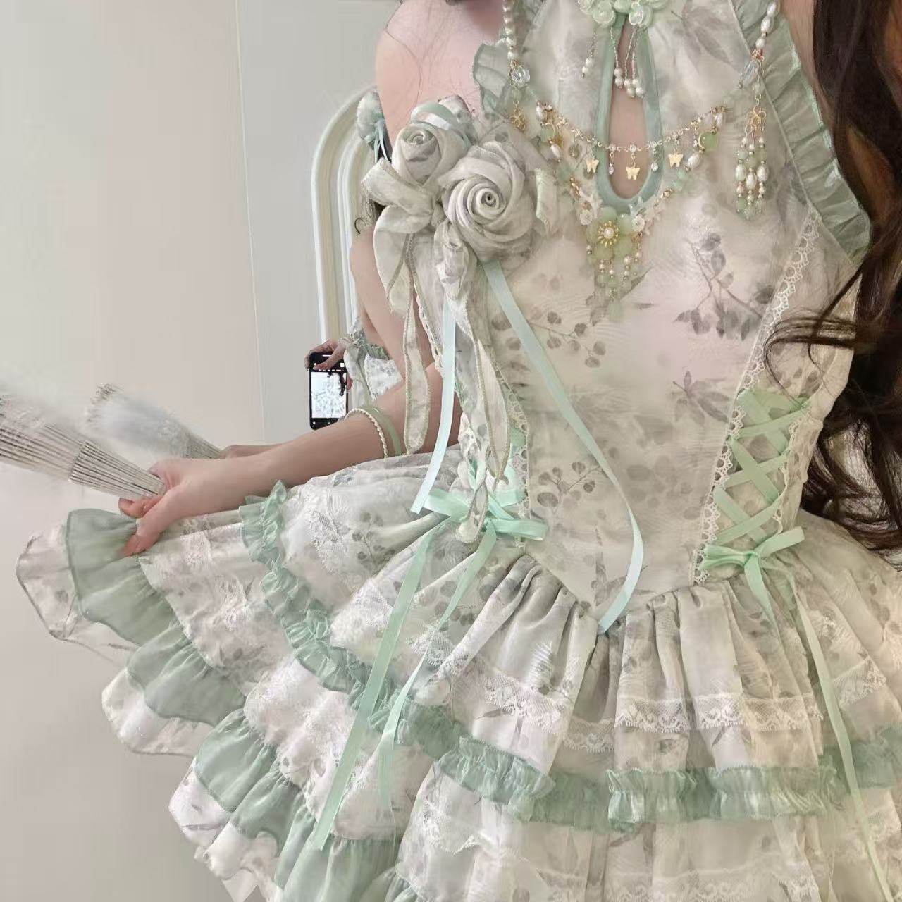 甘ロリータ 猫パティシエ・サスペンダードレス