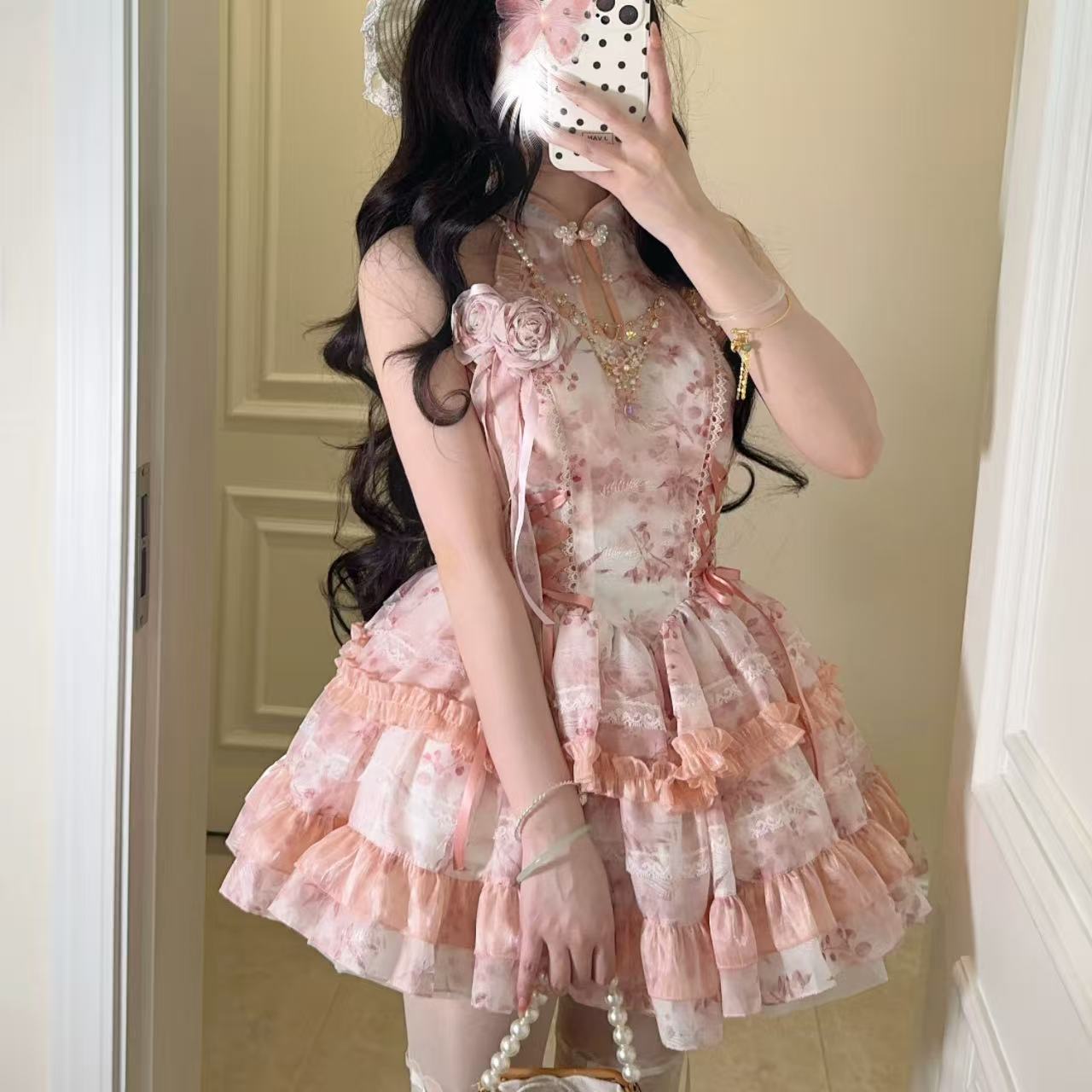 甘ロリータ 猫パティシエ・サスペンダードレス