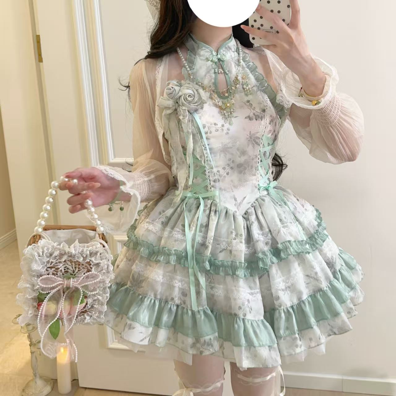 甘ロリータ 猫パティシエ・サスペンダードレス