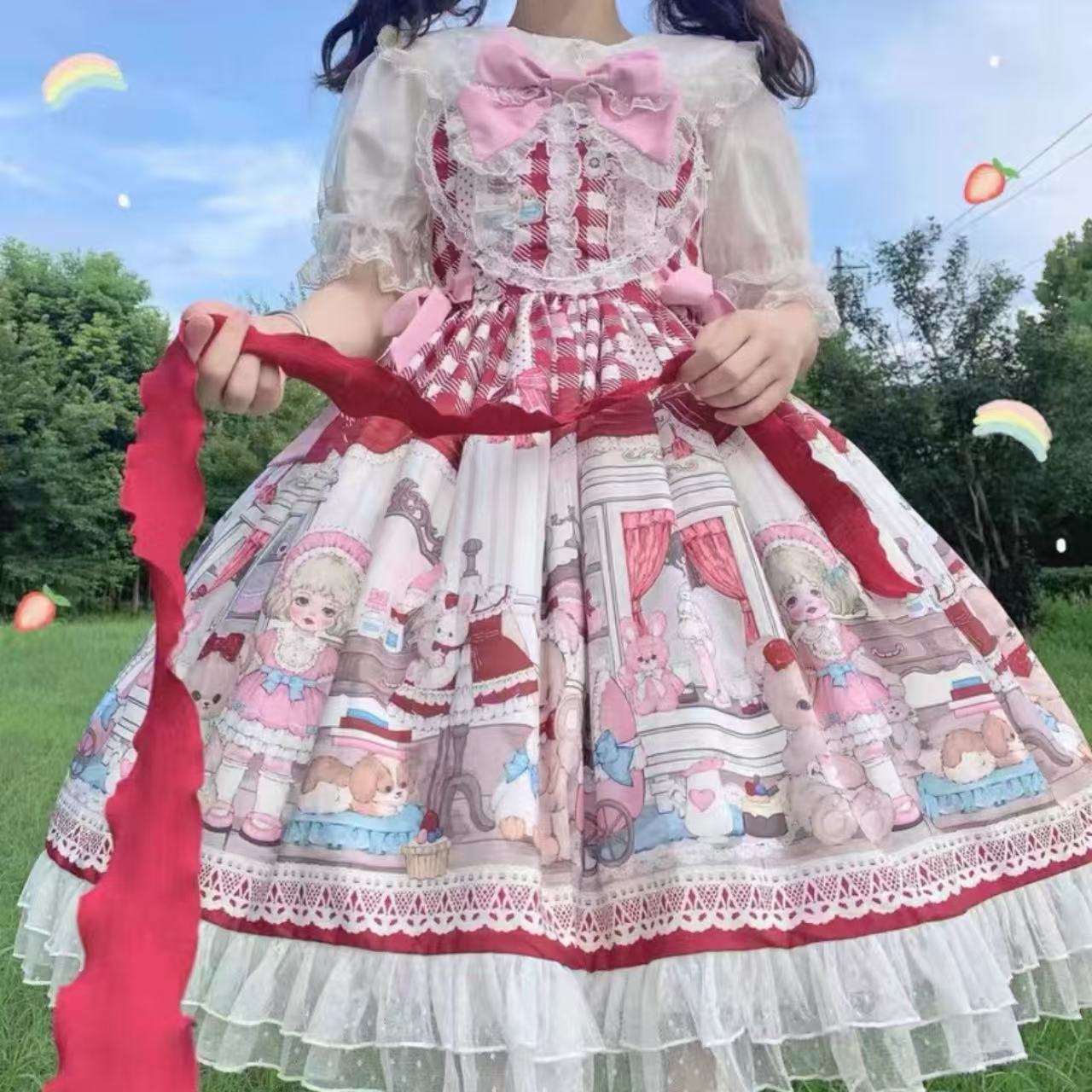 甘ロリータ ホワイトシュガーガール・デザートドールサスペンダードレス