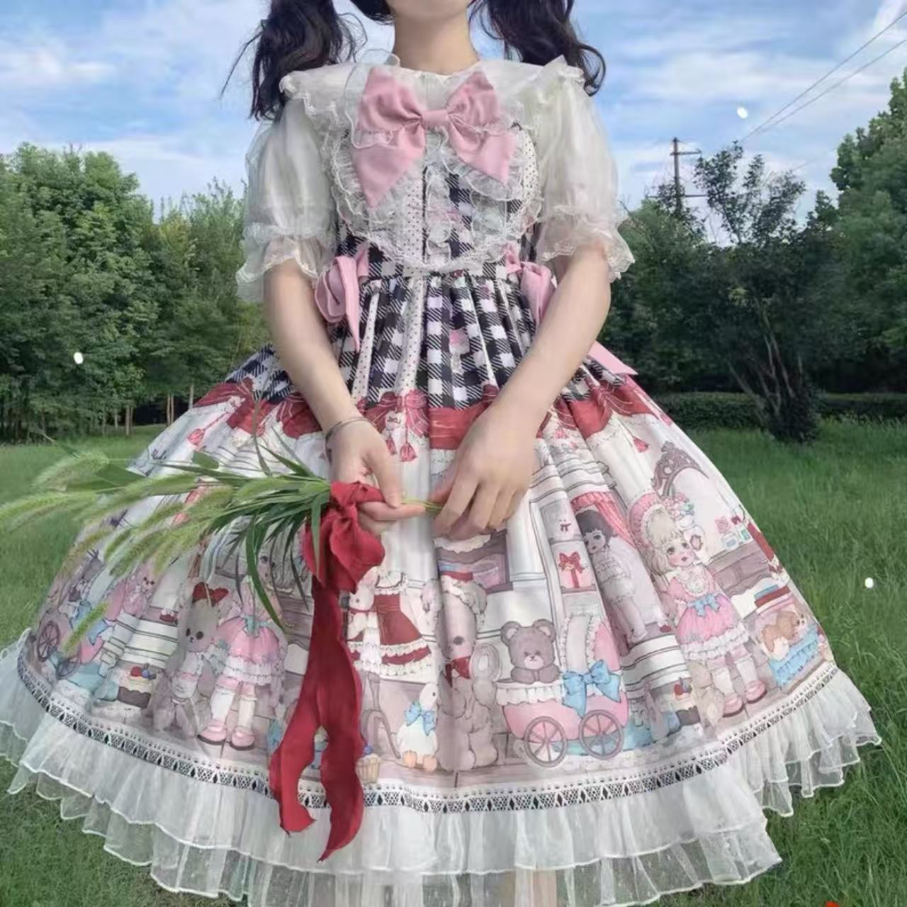 甘ロリータ ホワイトシュガーガール・デザートドールサスペンダードレス