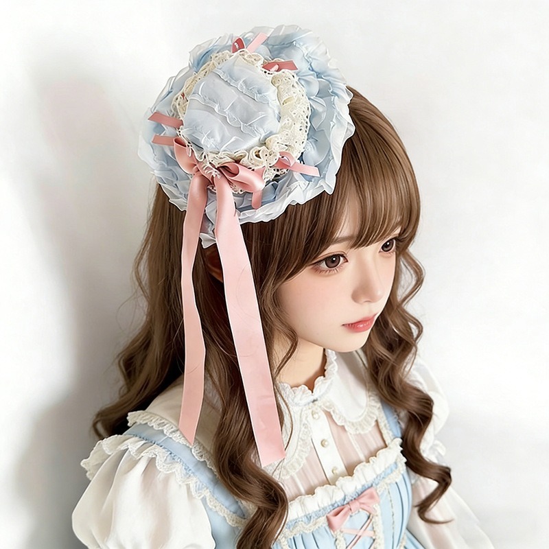 夢見るフリルミニハット 〜ロングリボンを添えて〜