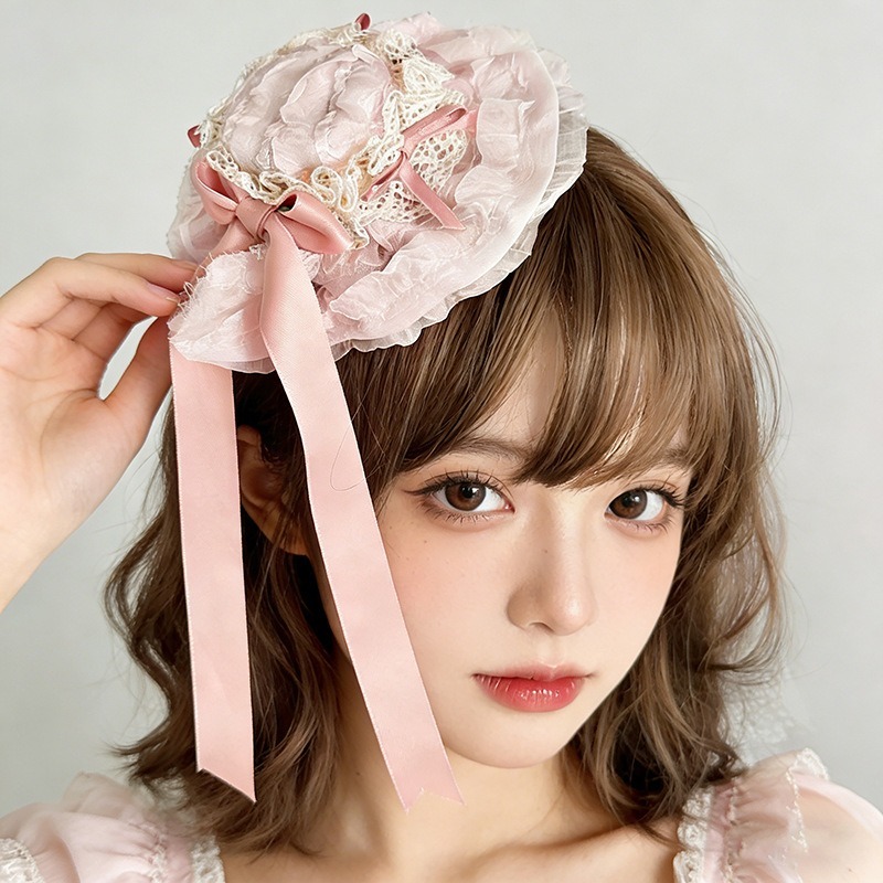 夢見るフリルミニハット 〜ロングリボンを添えて〜