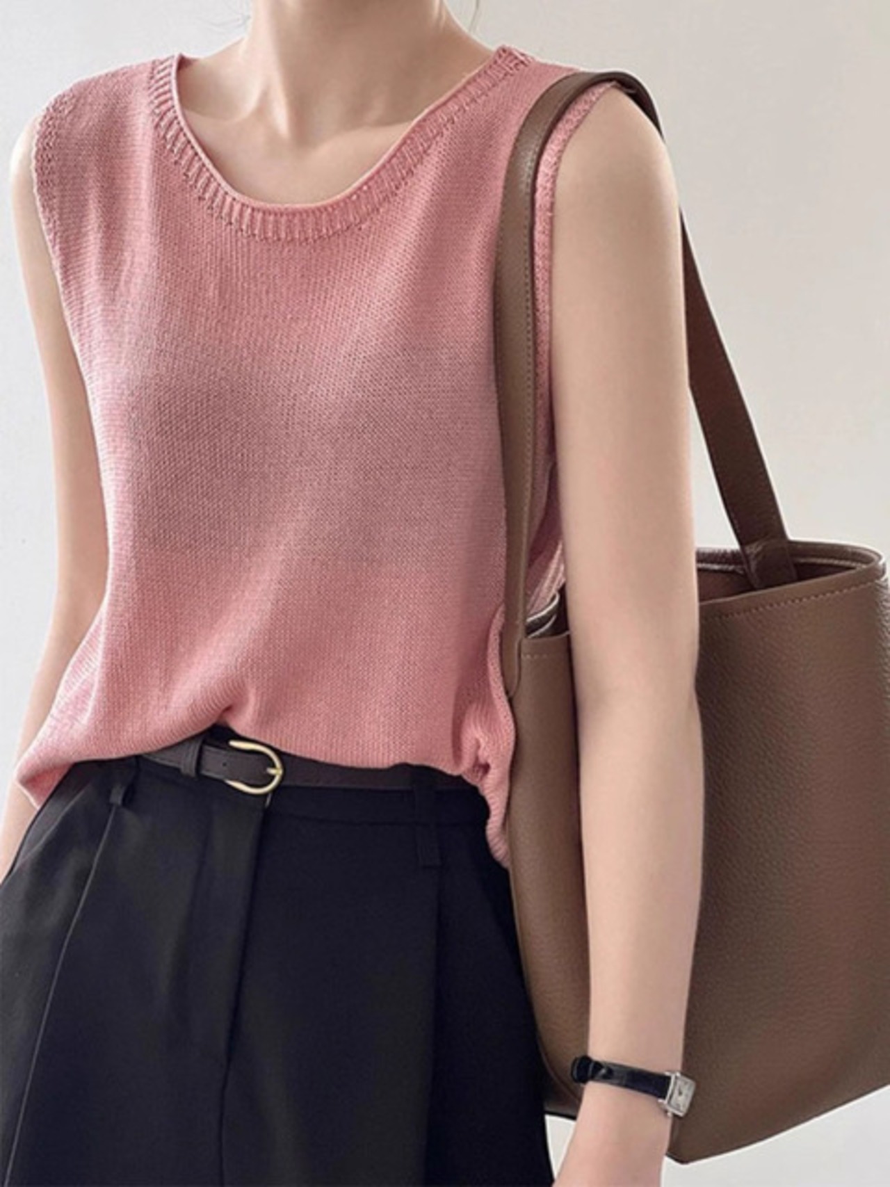 骨格ウェーブ カジュアルタンクトップ