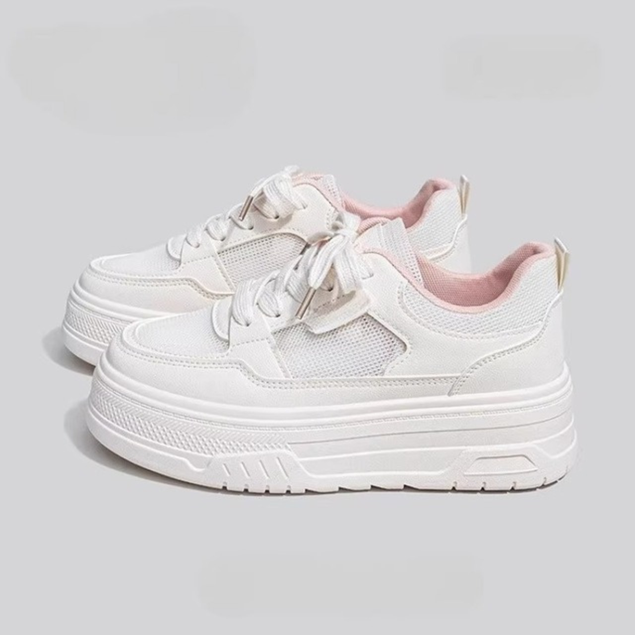 骨格ウェーブ カジュアル厚底スニーカー