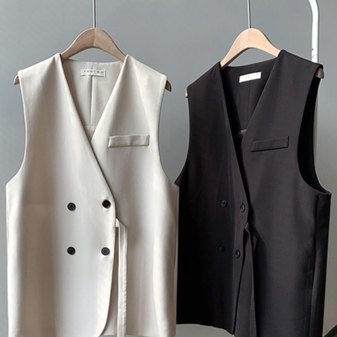 骨格ウェーブ サイドマークジレ