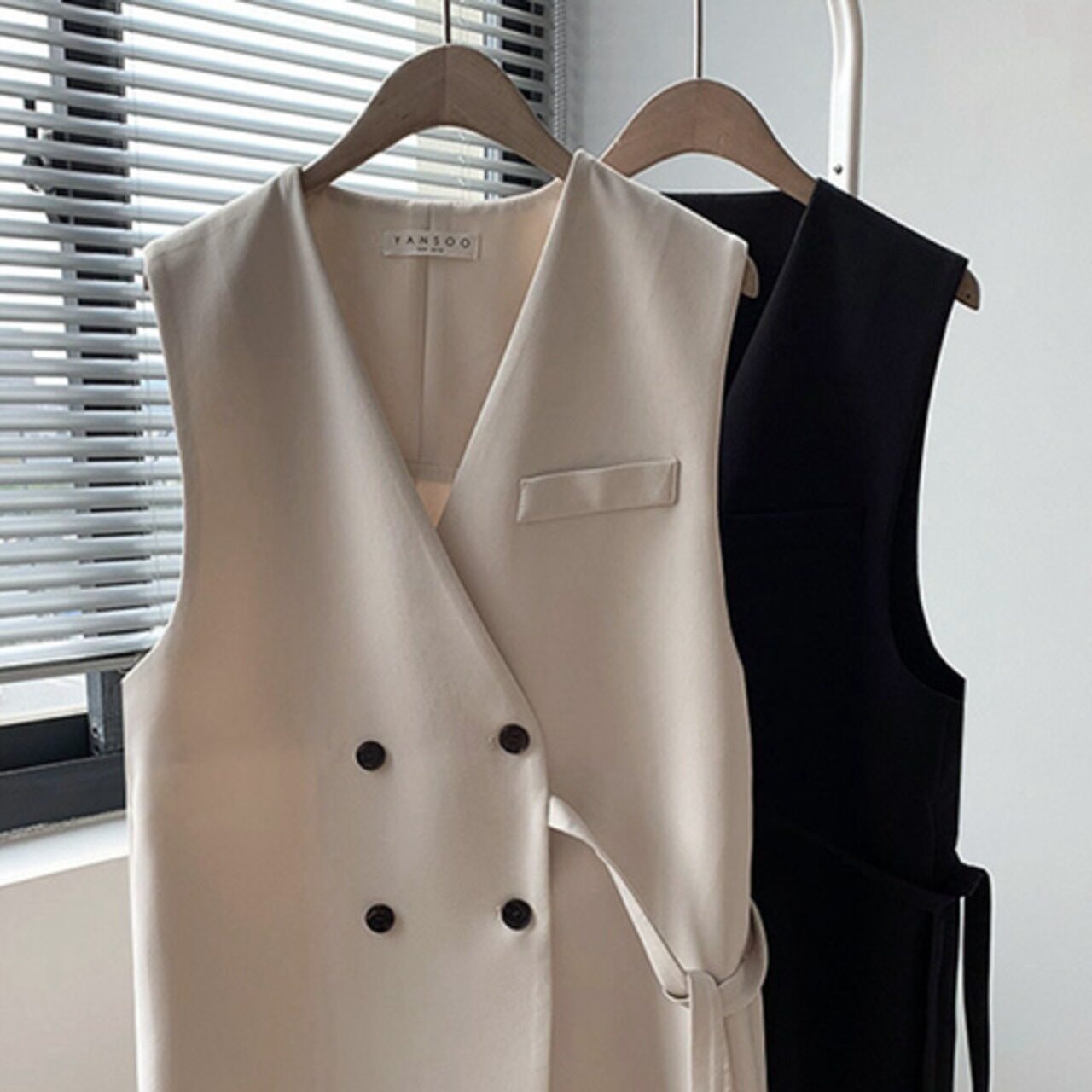 骨格ウェーブ サイドマークジレ