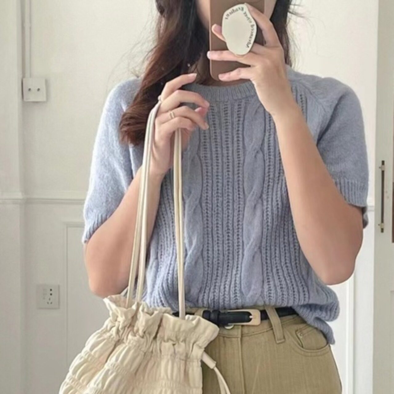 骨格ウェーブ シャーリングショルダーバッグ