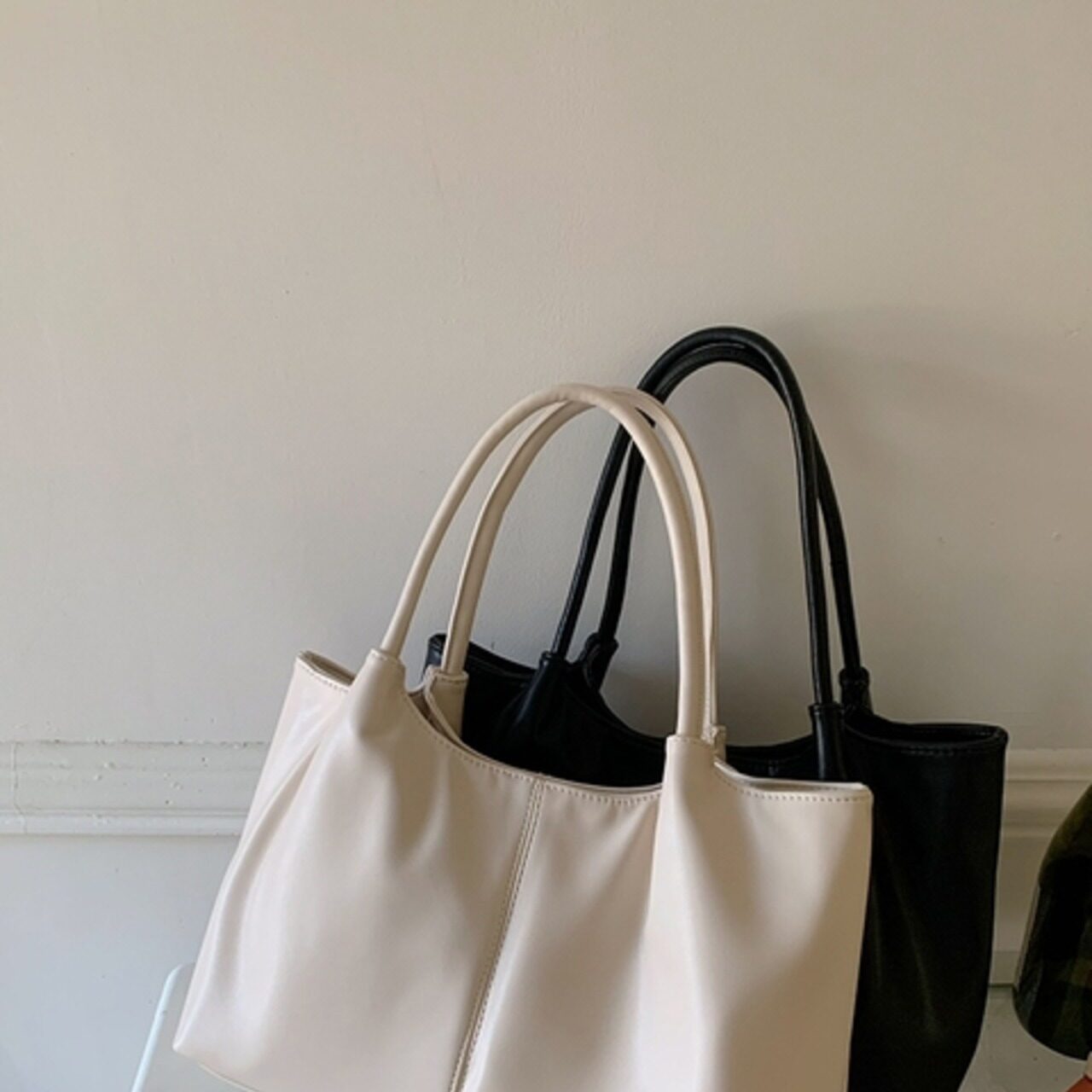 骨格ウェーブ デイリー通勤トートバッグ