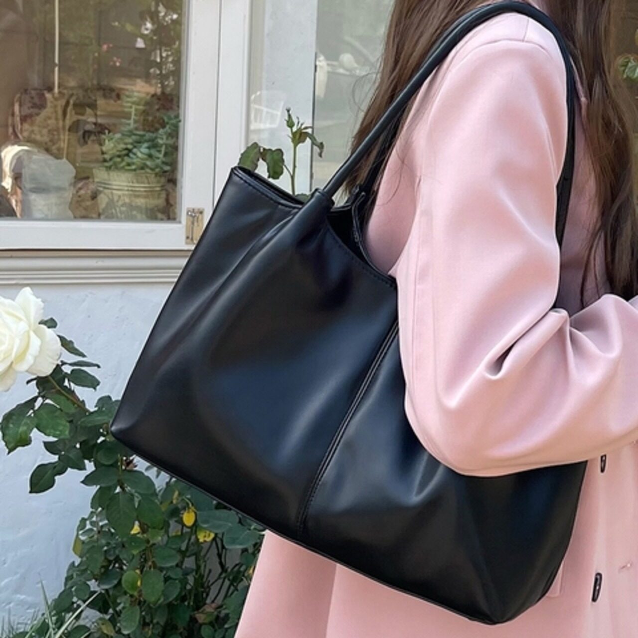 骨格ウェーブ デイリー通勤トートバッグ