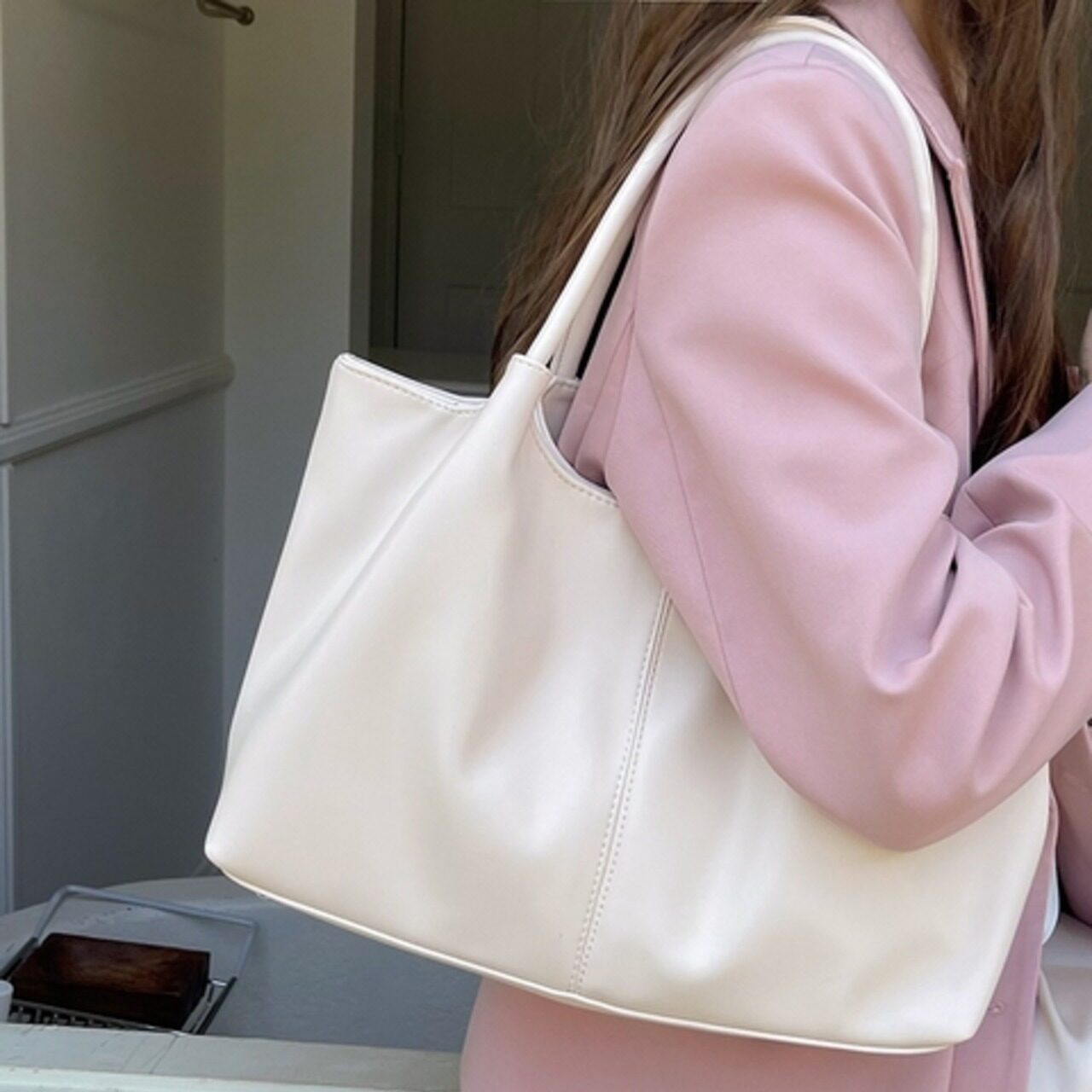 骨格ウェーブ デイリー通勤トートバッグ