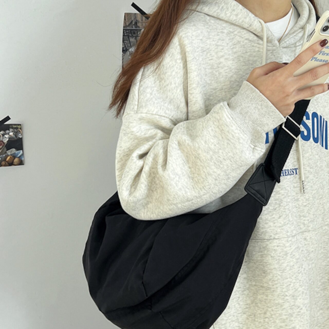 骨格ウェーブ ナイロンバックルベルトバッグ