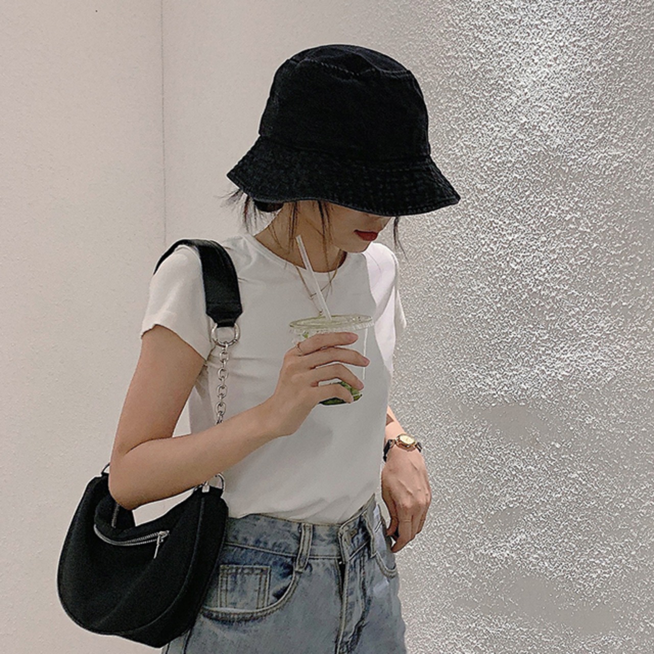 骨格ウェーブ フィッシャーマンデニムハット