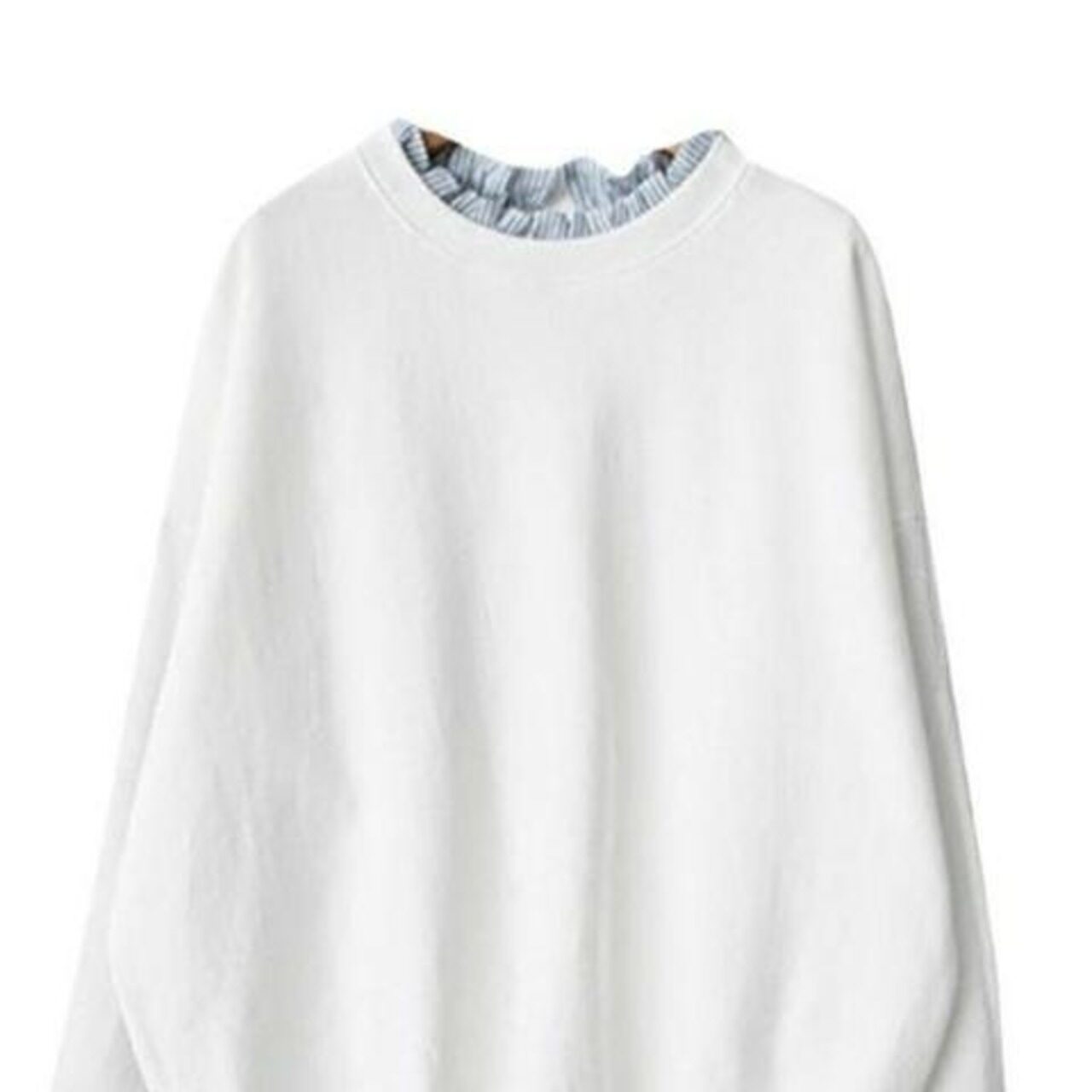 骨格ウェーブ レイヤードスタイルトレーナー