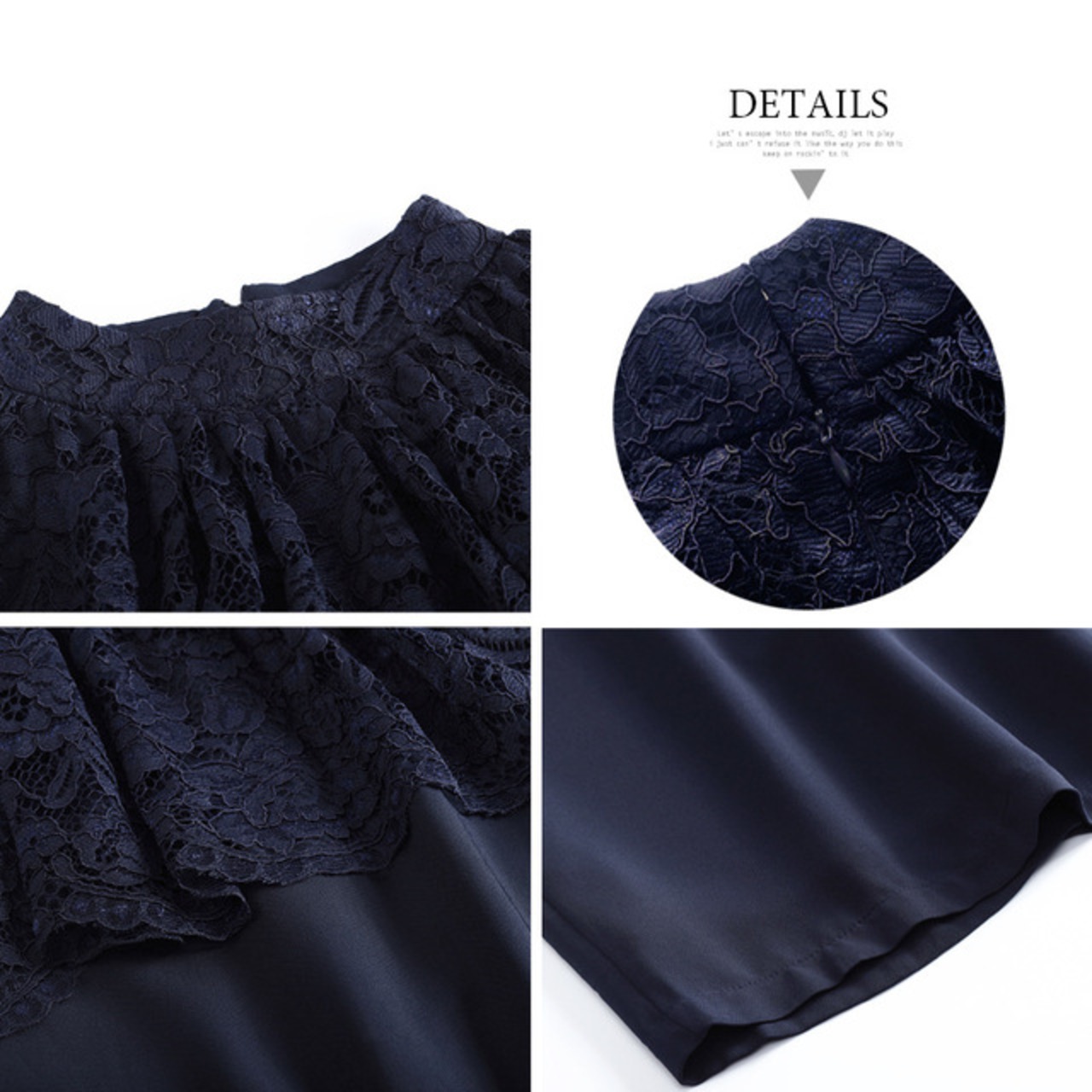 骨格ウェーブ レイヤードレースパーティードレス