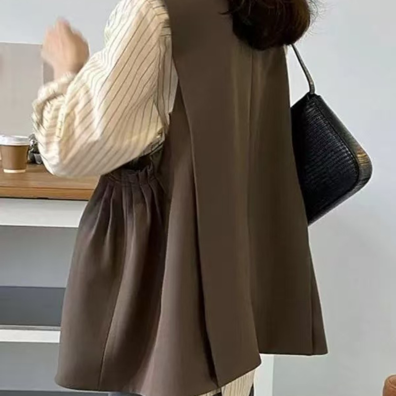 骨格ウェーブ サイドタックジレ