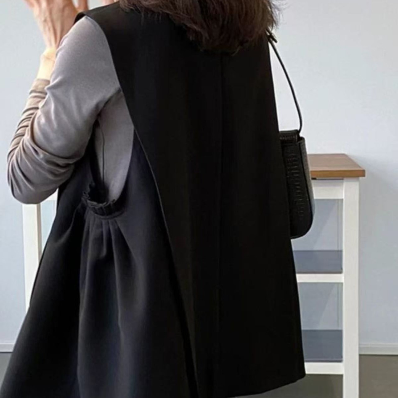 骨格ウェーブ サイドタックジレ