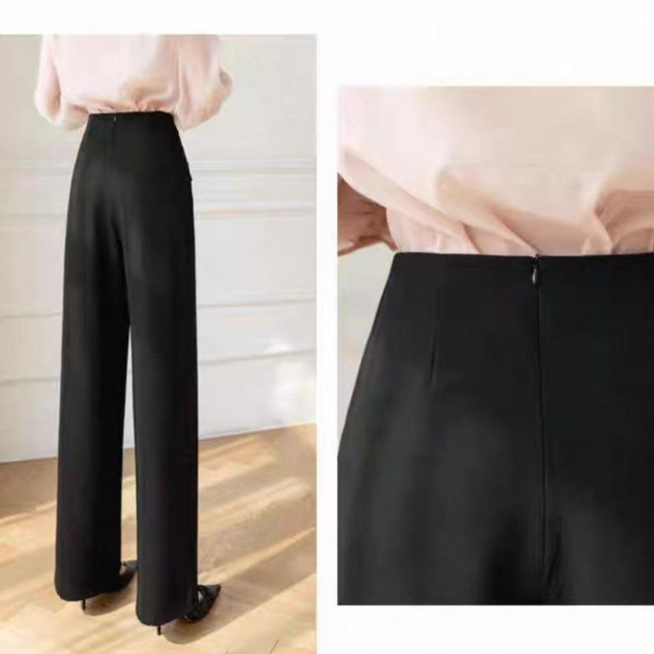 骨格ウェーブハイウエストマリンフレアパンツ