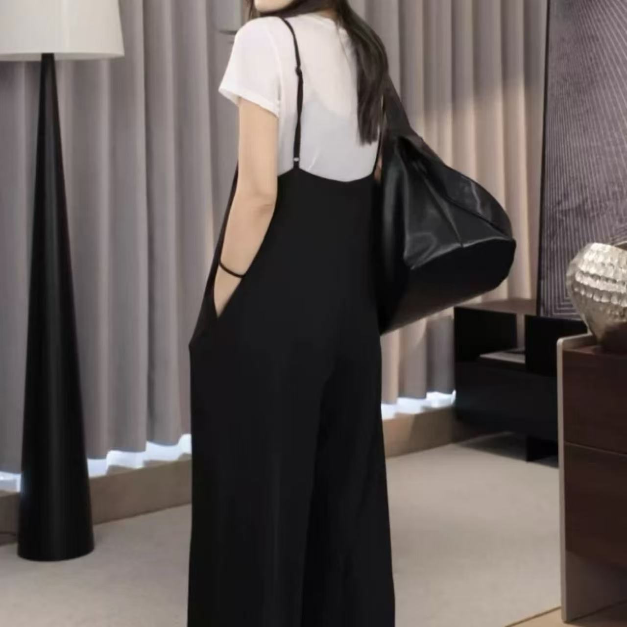 骨格ゆったりストレートシルエット 夏新作オールイン